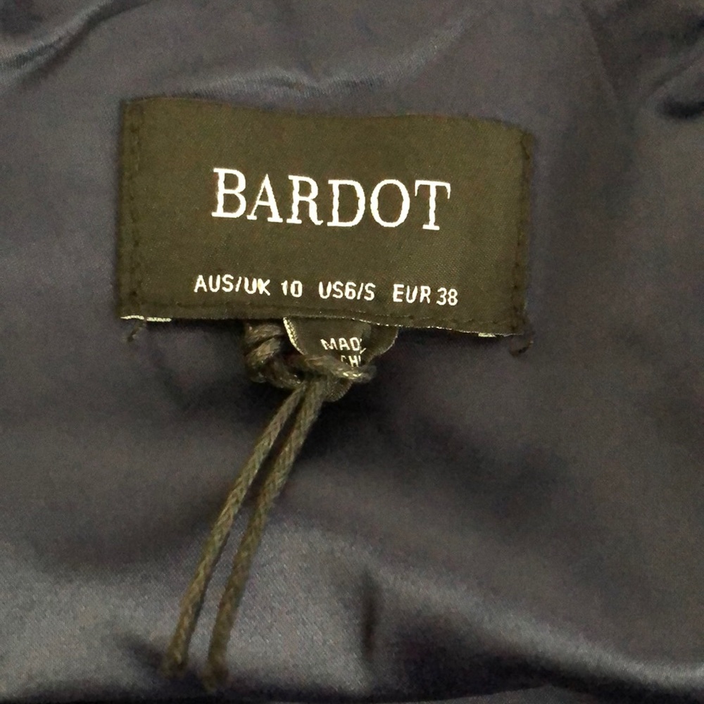 Bardot Carmelle blue ruffle slit Cocktail Dress - Picture 13 of 15